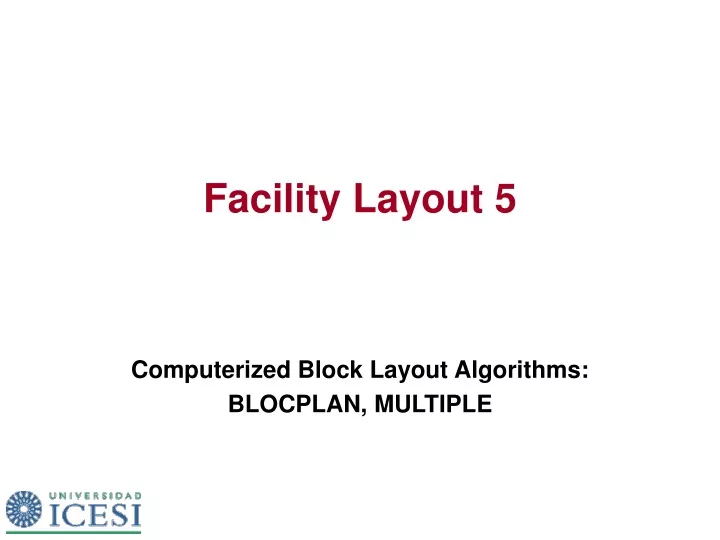 facility layout 5