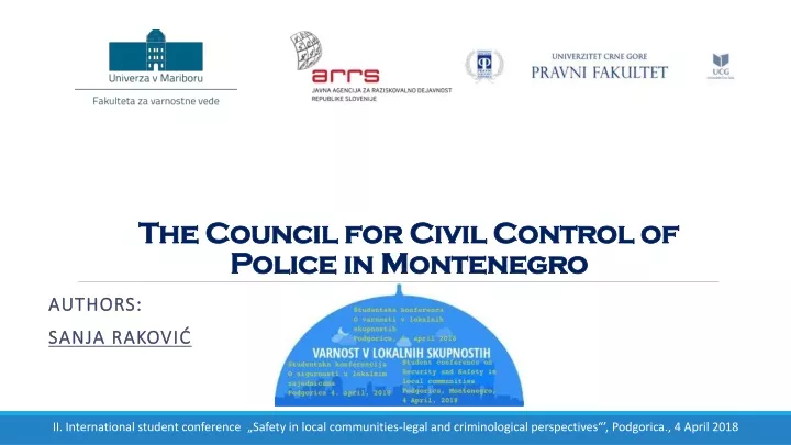 the council for civil control of police in montenegro