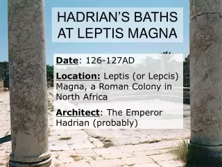 HADRIAN’S BATHS AT LEPTIS MAGNA