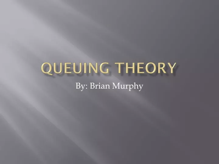 queuing theory