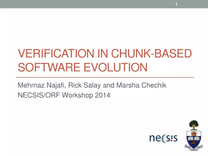 verification in chunk based software evolution