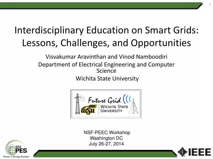 interdisciplinary education on smart grids lessons challenges and opportunities
