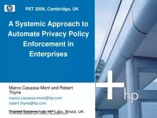 A Systemic Approach to Automate Privacy Policy Enforcement in Enterprises