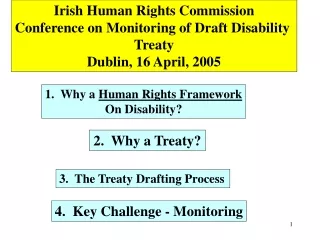 Irish Human Rights Commission Conference on Monitoring of Draft Disability  Treaty