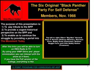The Six Original &quot;Black Panther Party For Self Defense&quot; Members, Nov. 1966