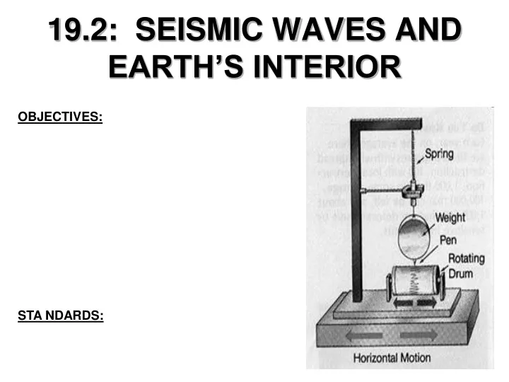 19 2 seismic waves and earth s interior
