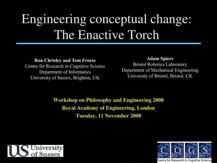 engineering conceptual change the enactive torch