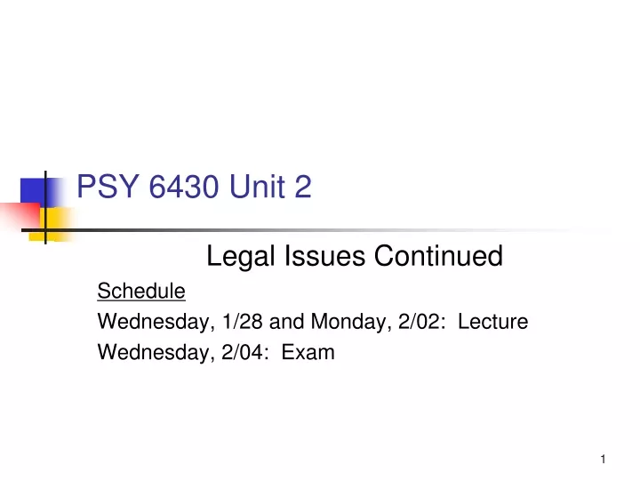 psy 6430 unit 2