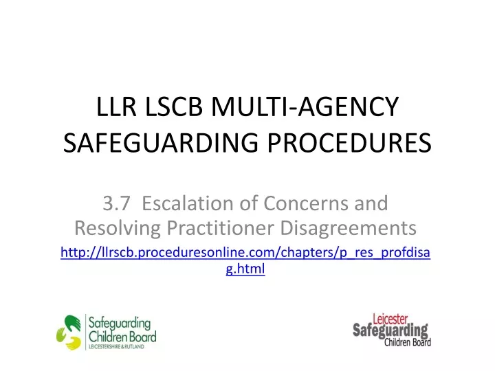 llr lscb multi agency safeguarding procedures