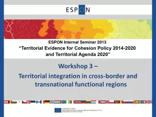 Workshop 3 –  Territorial integration in cross-border and transnational functional regions