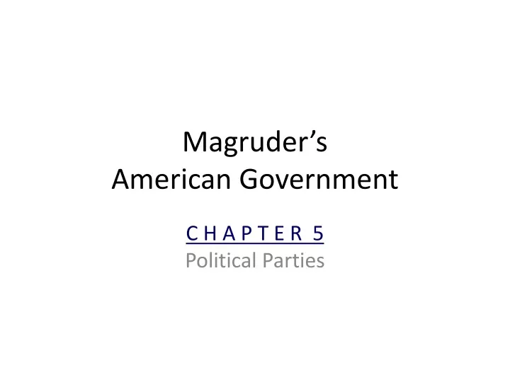 magruder s american government