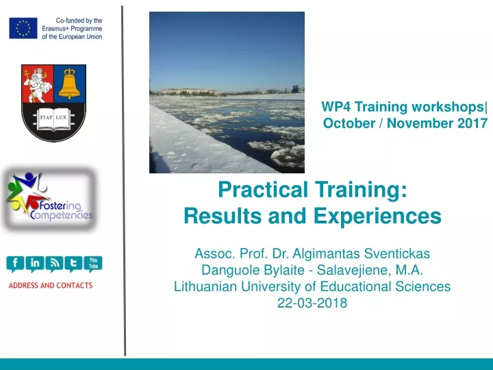 wp4 training workshops october november 2017