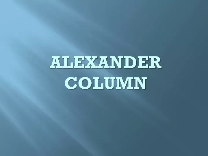 alexander column