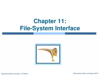 Chapter 11:   File-System Interface