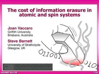 The cost of information erasure in atomic and spin systems