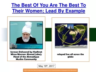 The Best Of You Are The Best To Their Women; Lead By Example