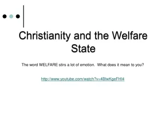 Christianity and the Welfare State