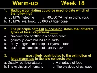 Warm-up			Week 18