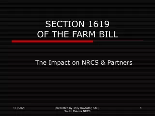 SECTION 1619  OF THE FARM BILL