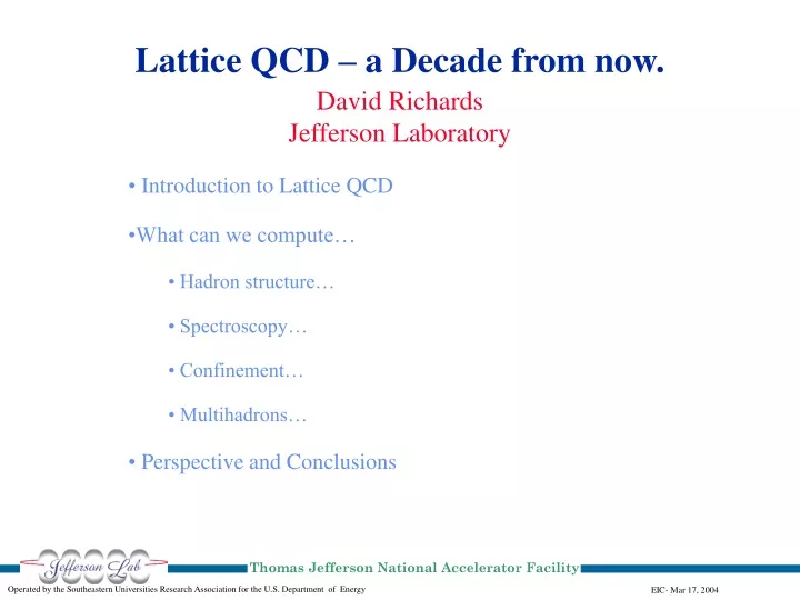 lattice qcd a decade from now