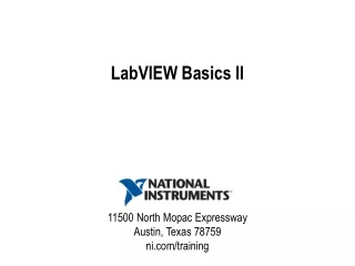 LabVIEW Basics II