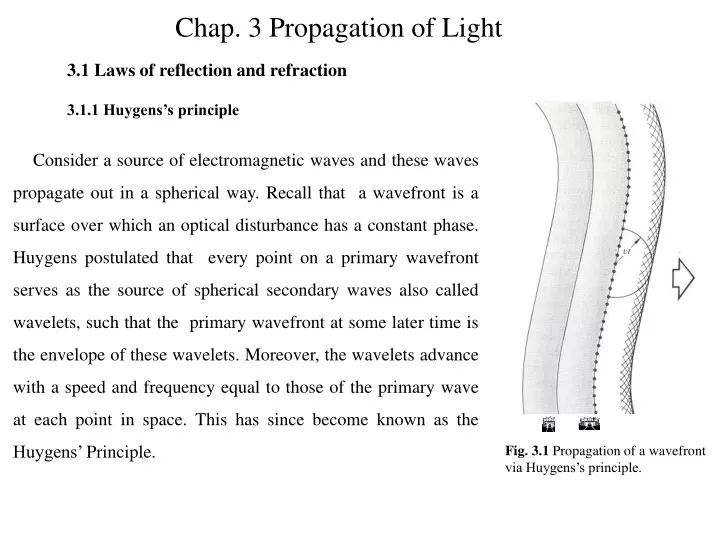 chap 3 propagation of light