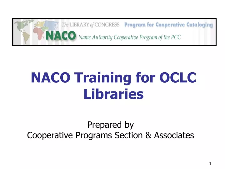 naco training for oclc libraries