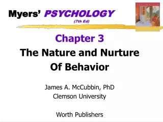 Myers’  PSYCHOLOGY 				(7th Ed)