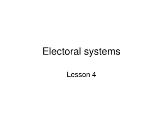 Electoral systems