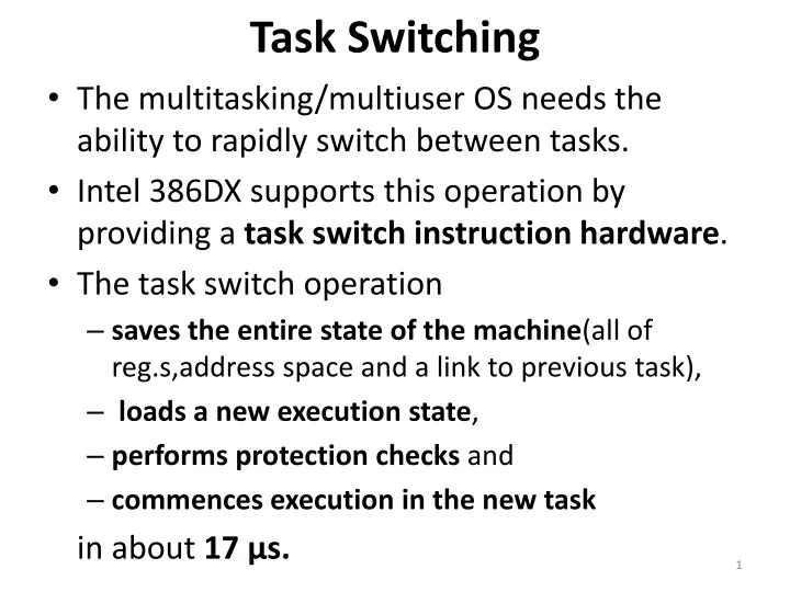 task switching
