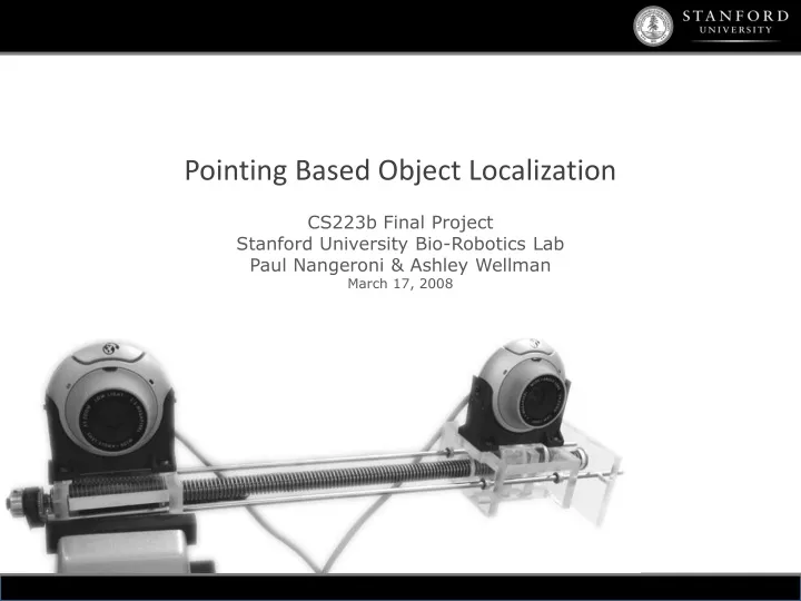 pointing based object localization