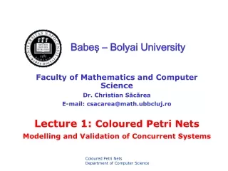 Babe ş  – Bolyai University