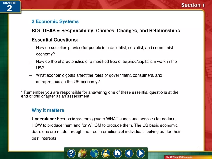2 economic systems big ideas responsibility