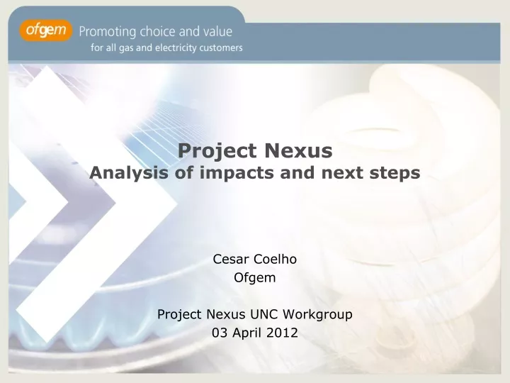 project nexus analysis of impacts and next steps
