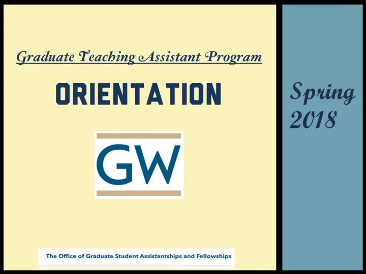 graduate teaching assistant program