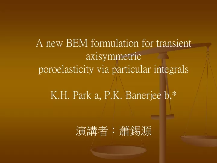 a new bem formulation for transient axisymmetric