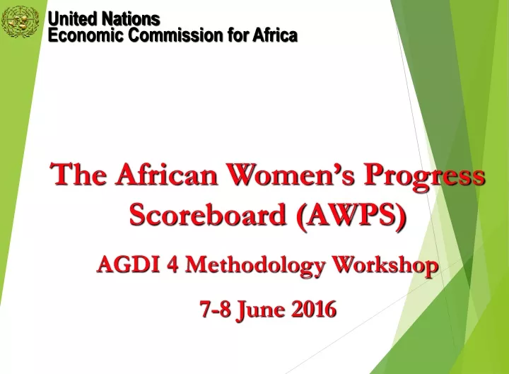 the african women s progress scoreboard awps agdi