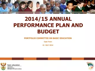 2014/15 ANNUAL PERFORMANCE PLAN AND BUDGET