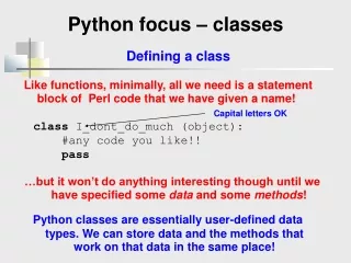 Python focus – classes