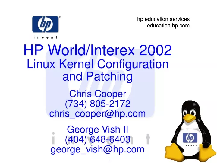 hp world interex 2002 linux kernel configuration