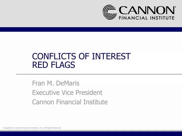 conflicts of interest red flags