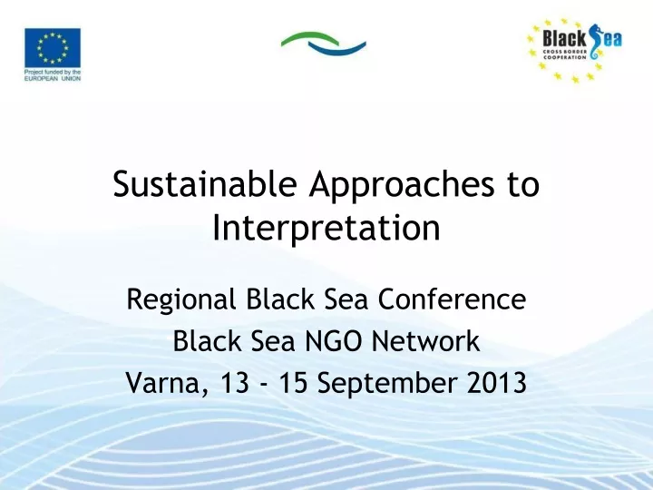 sustainable approaches to interpretation