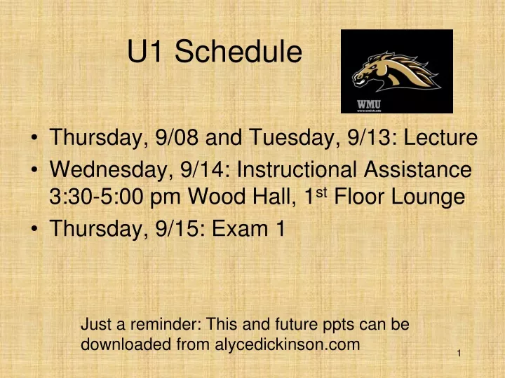 u1 schedule