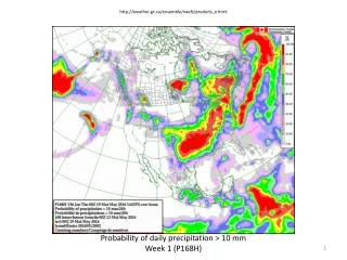 Probability of daily precipitation &gt; 10 mm Week 1 (P168H)