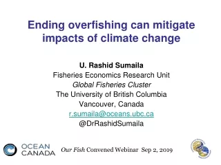 Ending overfishing can mitigate impacts of climate change