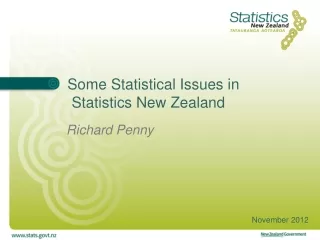 Some Statistical Issues in  Statistics New Zealand