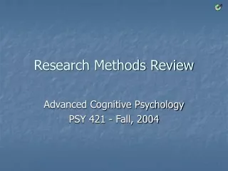 Research Methods Review