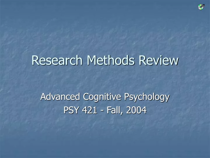 research methods review