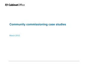 Community commissioning case studies