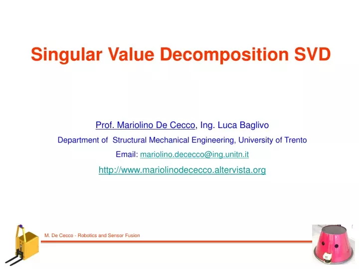 PPT - Singular Value Decomposition SVD PowerPoint Presentation, Free ...